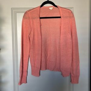 Jcrew salmon pink cardigan, size M.